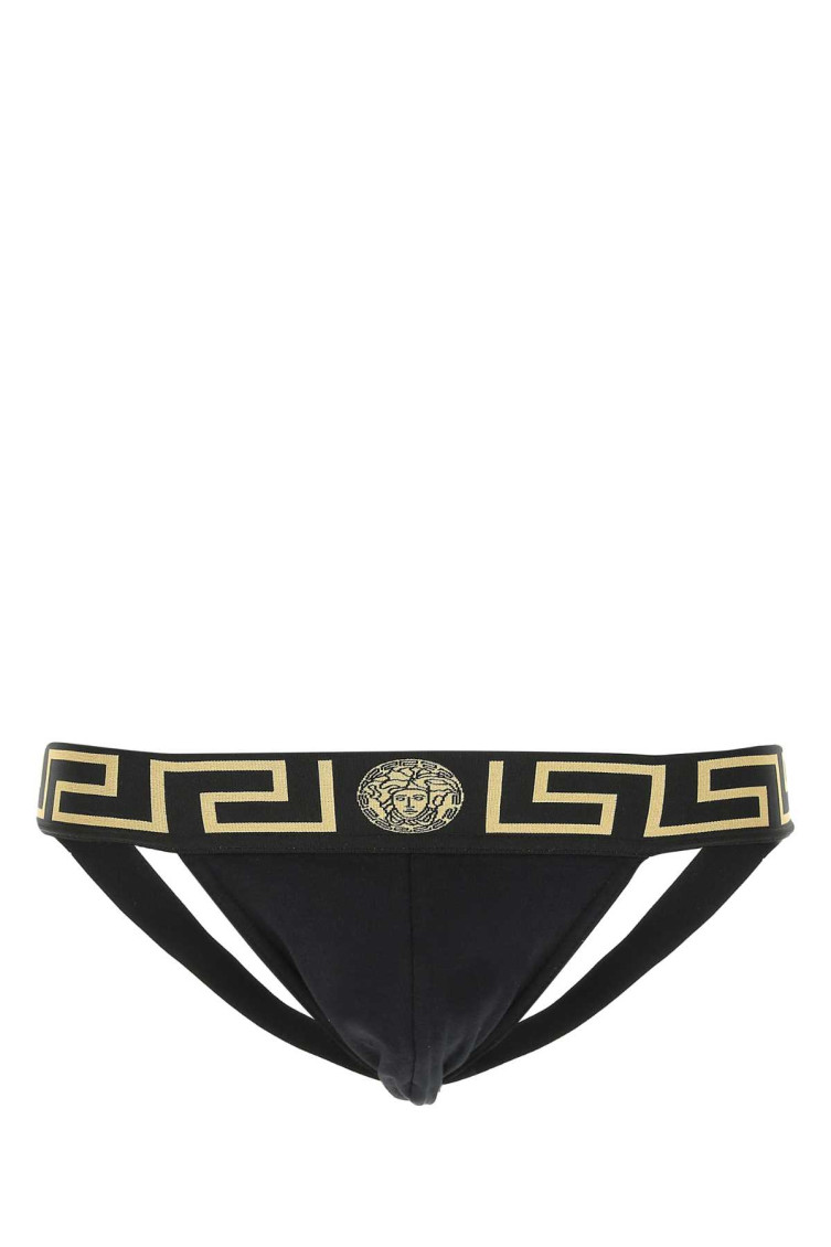 Versace Stretch-jersey-logo-riemen In Black