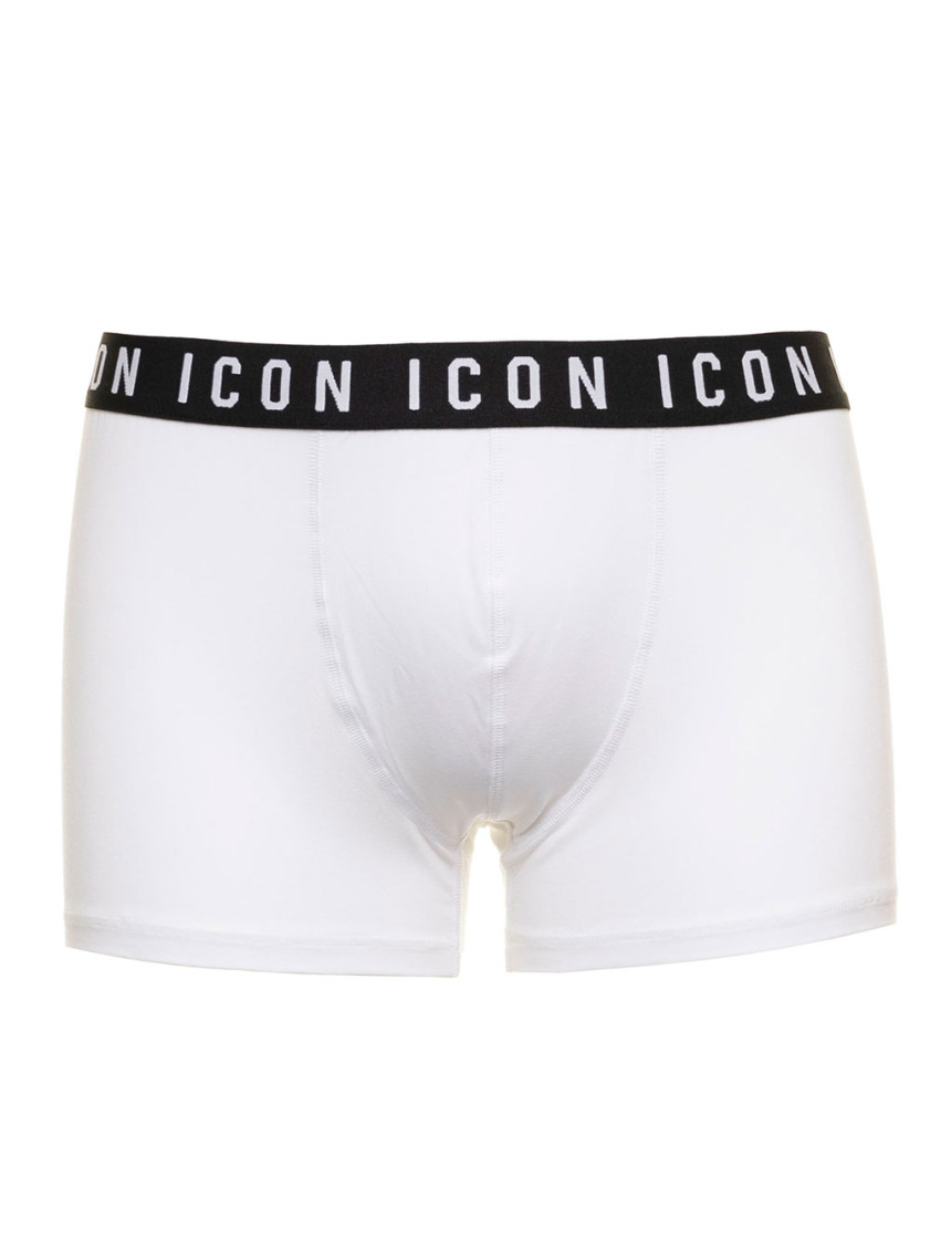 Dsquared2 Logo Boxer Shorts With Elastic Waistband In White