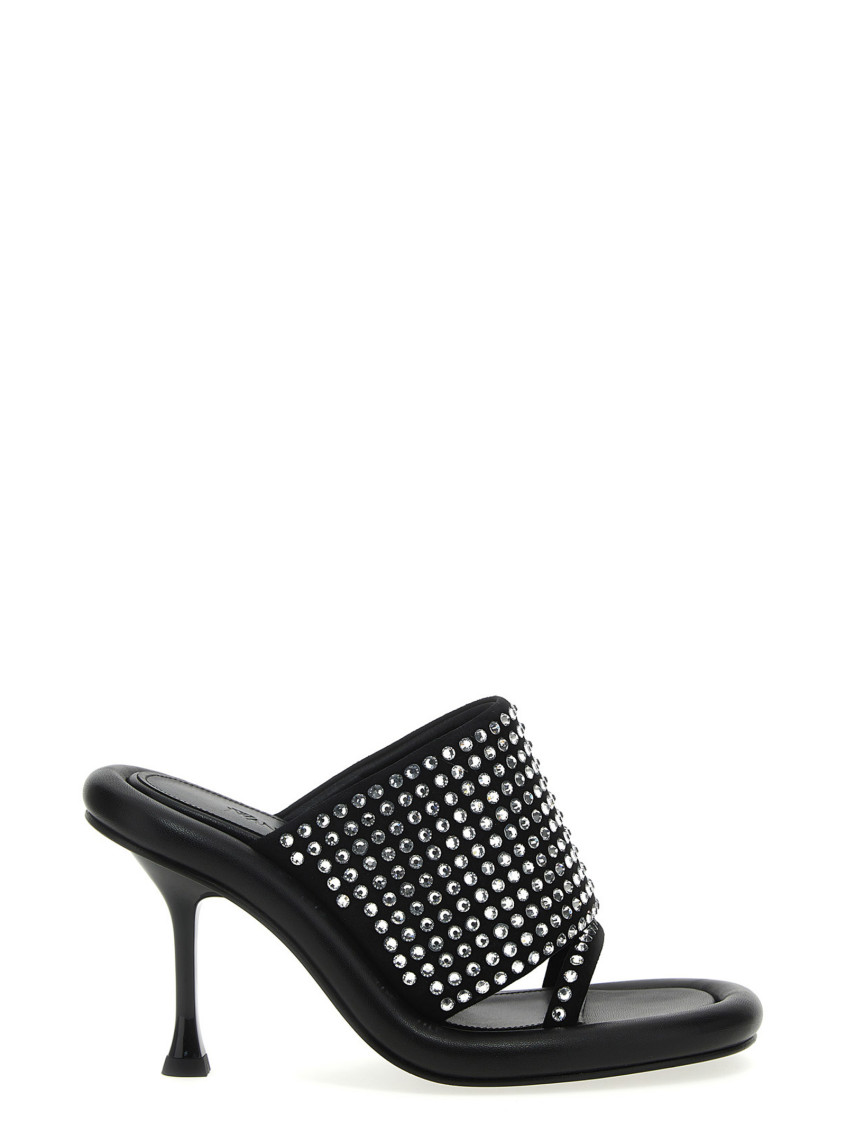 Jw Anderson J.w.anderson 'bumber Crystal' Mules In Black