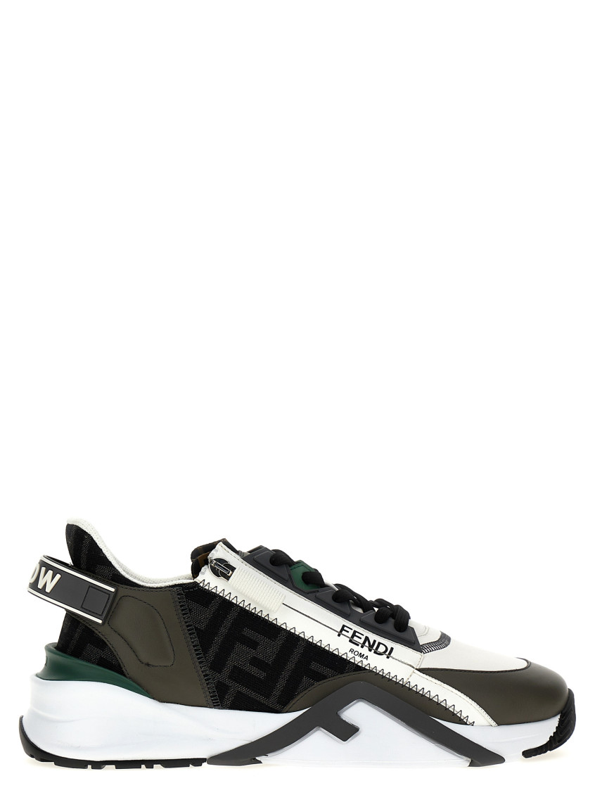 Fendi Black Flow Sneakers In Multicolor