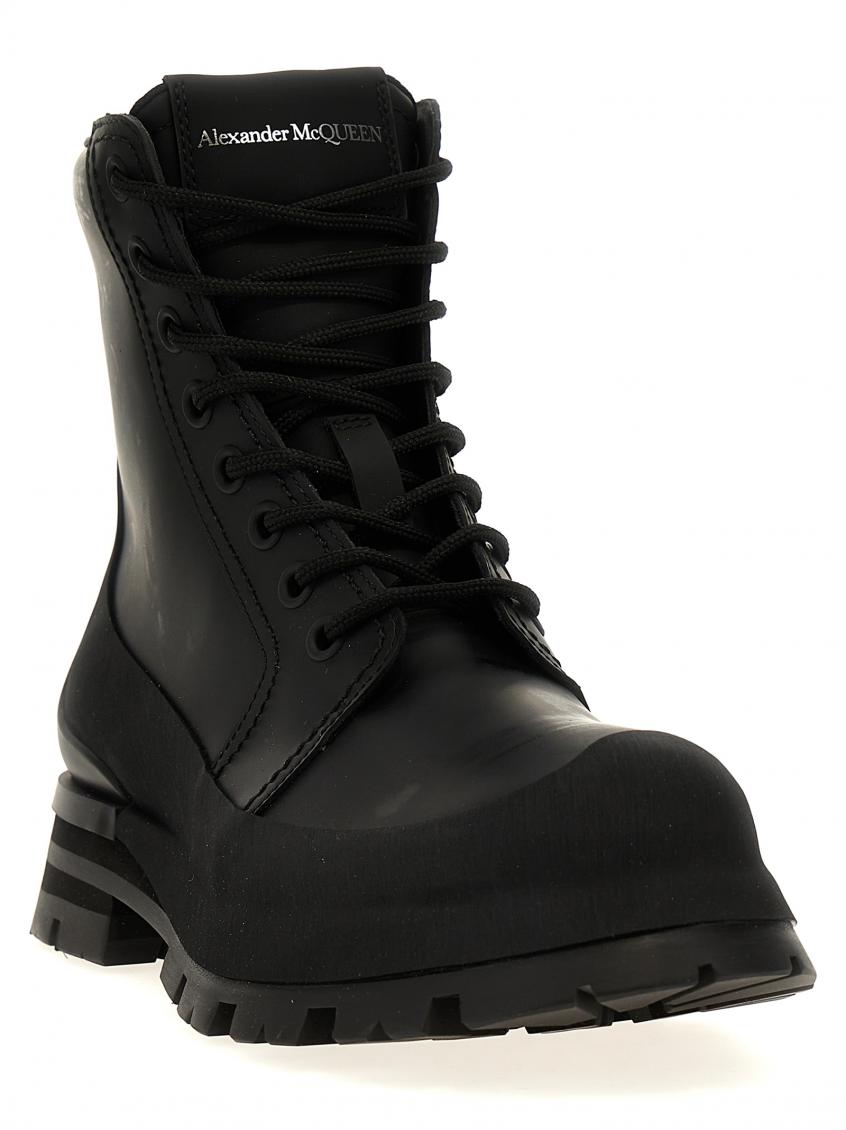 ショートブーツ・ブーティ ALEXANDER MCQUEEN 'Wander' ankle boots Black  755644WIDU0 Alexander Mcqueen Black Leather Wander Ankle Boots for Men