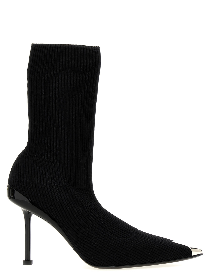 Alexander Mcqueen Alexander Mc Queen Black Knitted Boot In Black