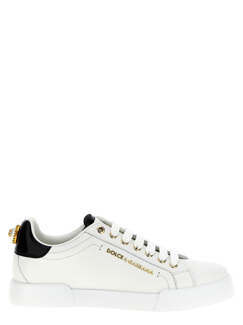 DOLCE & GABBANA WHITE PORTOFINO SNEAKERS