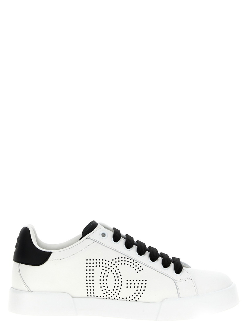 DOLCE & GABBANA BLACKWHITE LOGO SNEAKERS