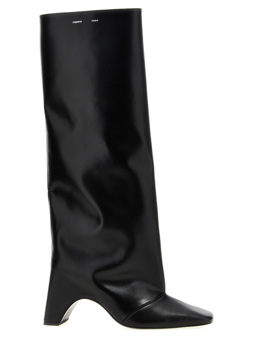 Shop Coperni Black High Leather Boots