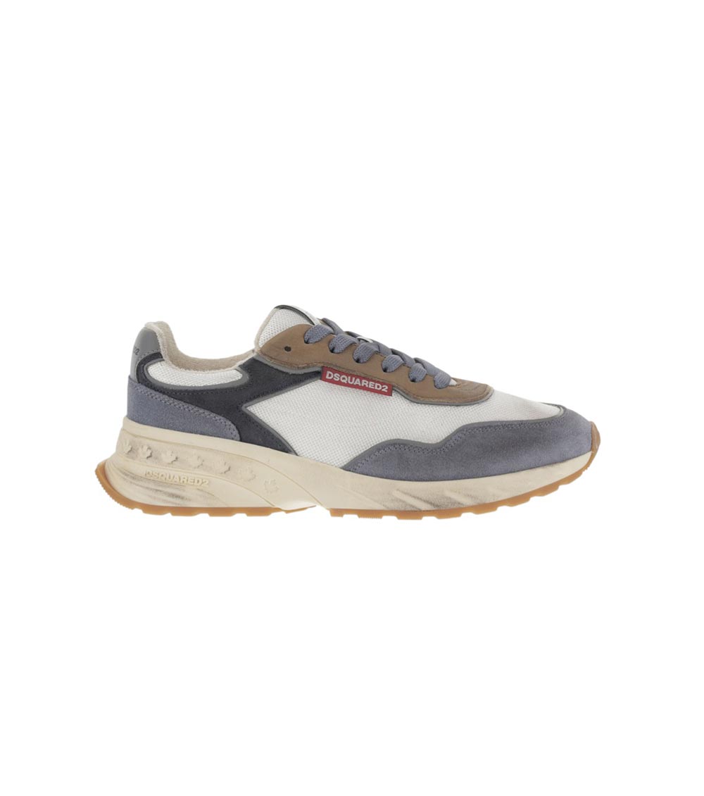 Dsquared2 Multicolor Logo Sneakers In Blue