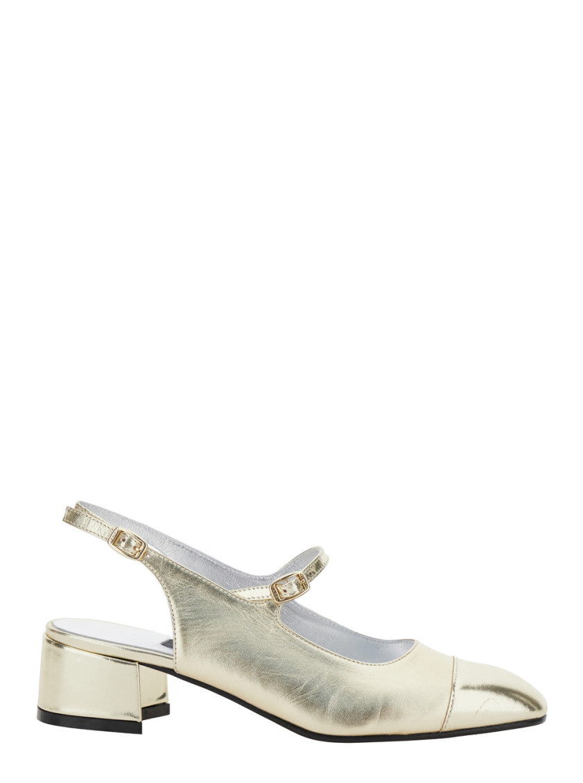 Shop Carel Paris Pale Gold Slingback Pumps