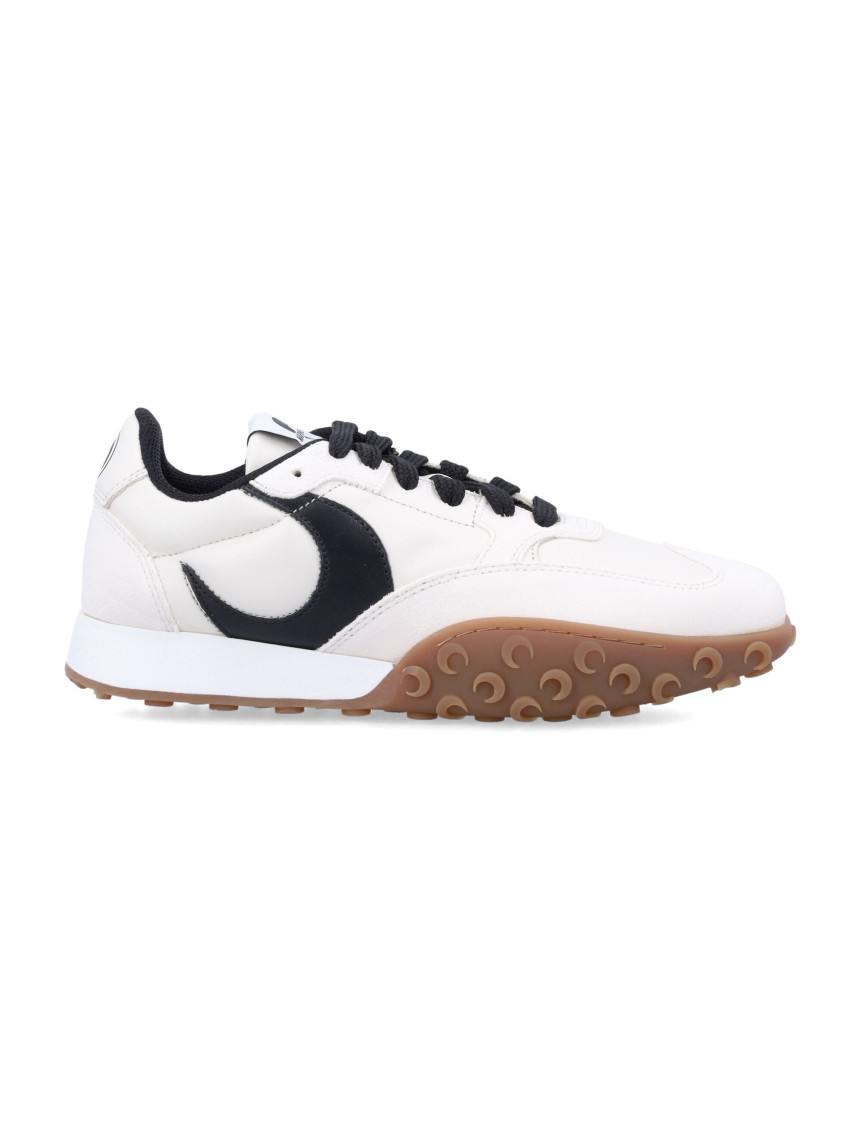 Marine Serre Wave Pattern Leather Sneaker In White