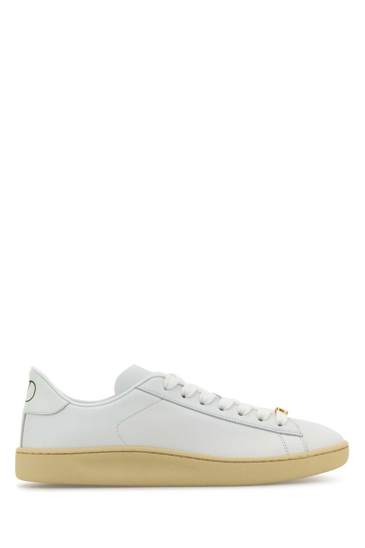 Valentino Royco Leather Sneakers In White