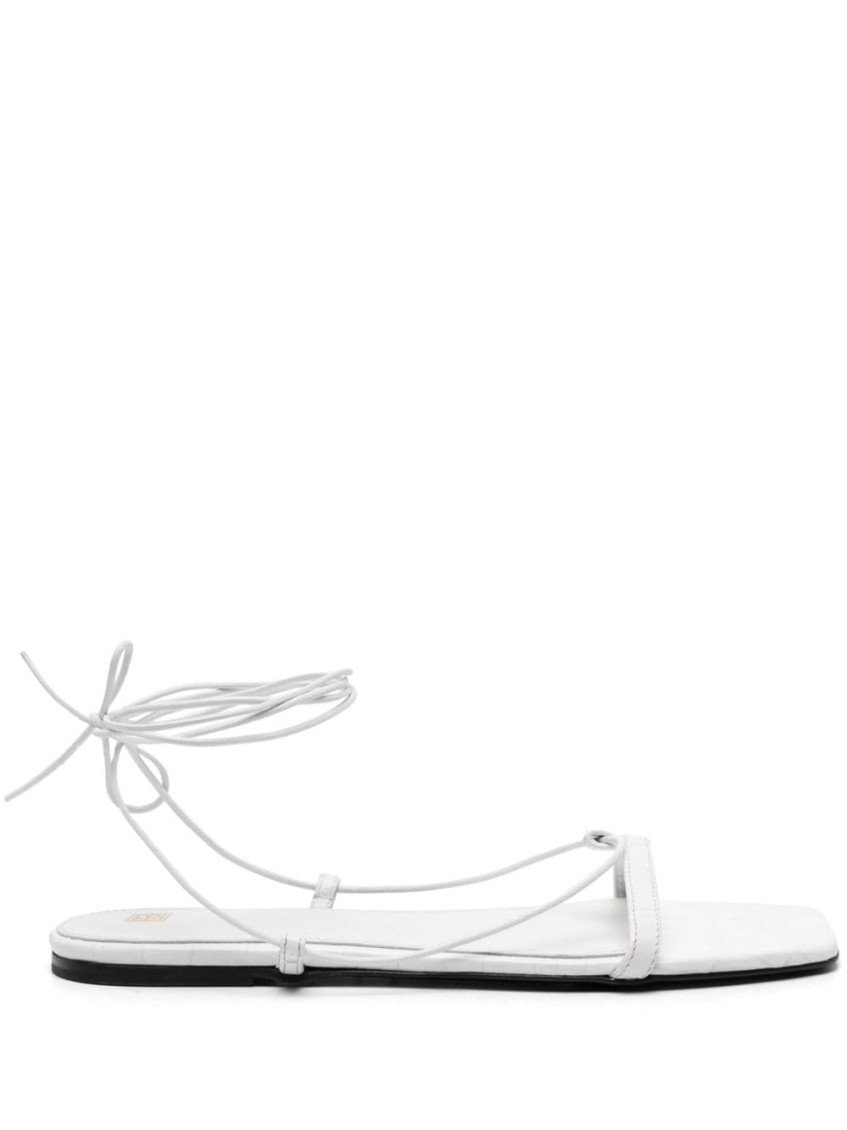 Totême White Leather Sandals