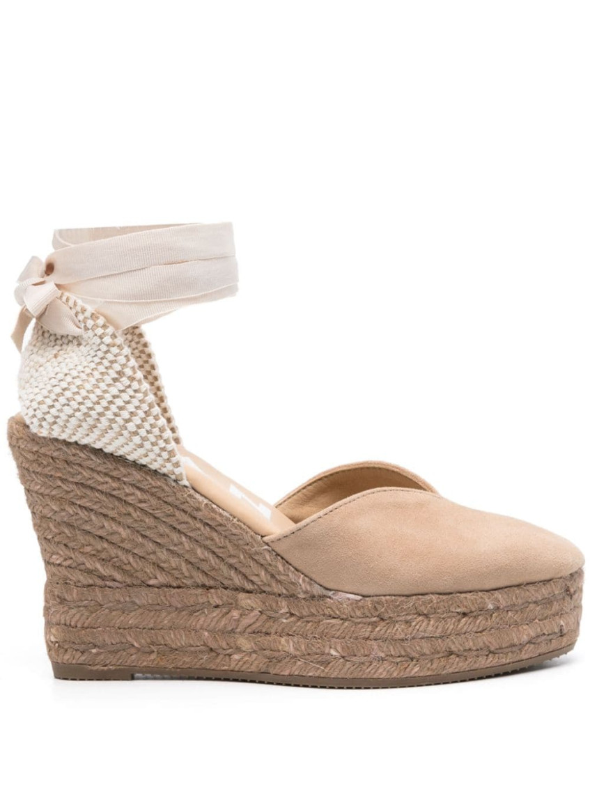 Manebi Taupe Heart-shaped Wedges
