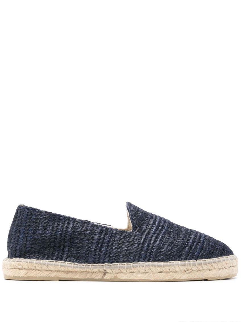 Manebi Yucatan Woven Texture Espadrilles In Blue