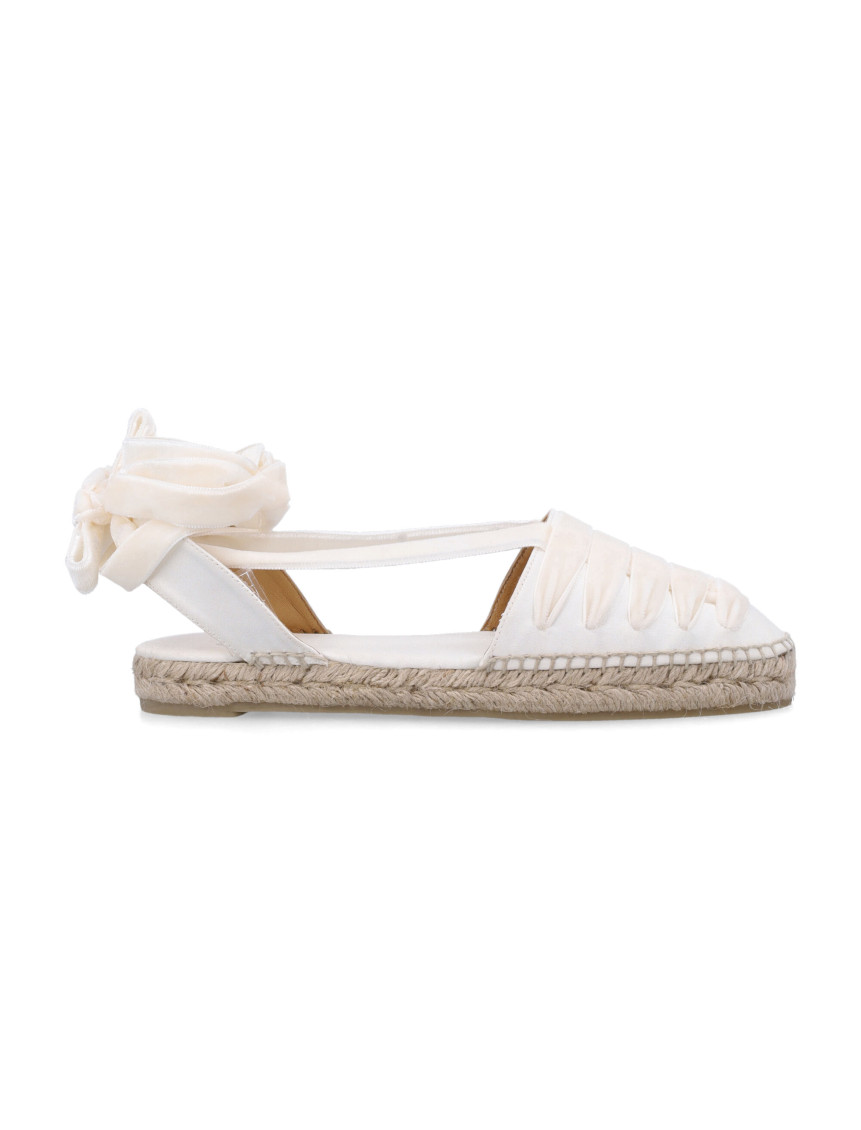 Castaã±er White Round Toe Espadrilles