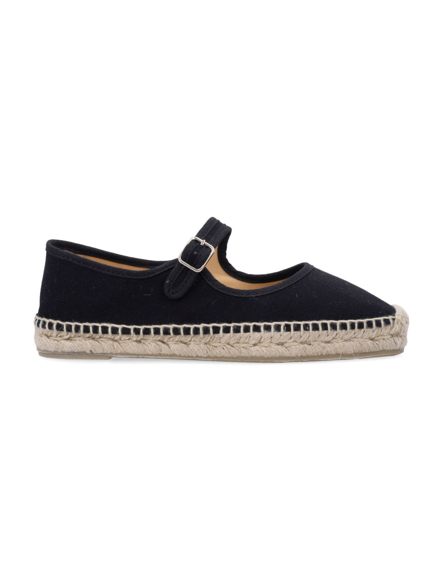 Castaã±er Castaner Classic Black Espadrille With Braided Jute Sole