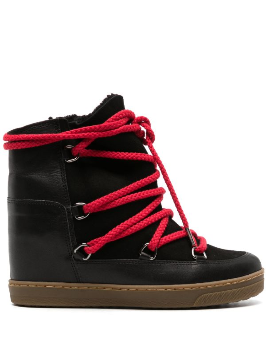 Isabel Marant Black Lace Up Boots In Black