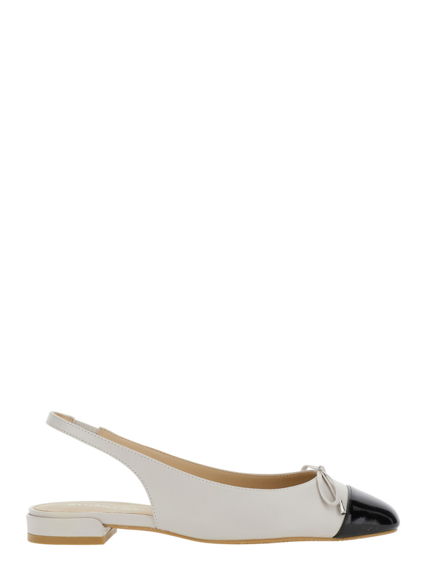 Stuart Weitzman Grey Slingback Ballet Flats In Gray
