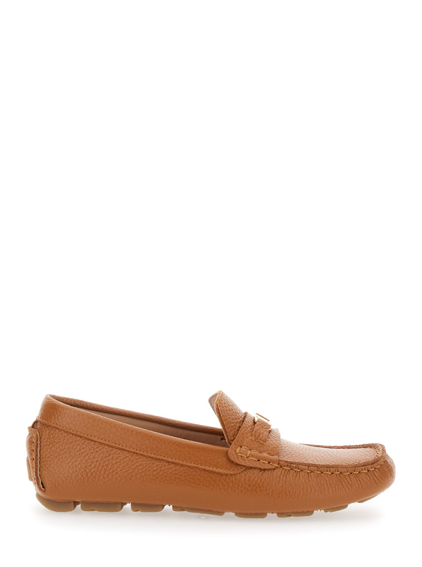 Pollini Brown Leather Loafers