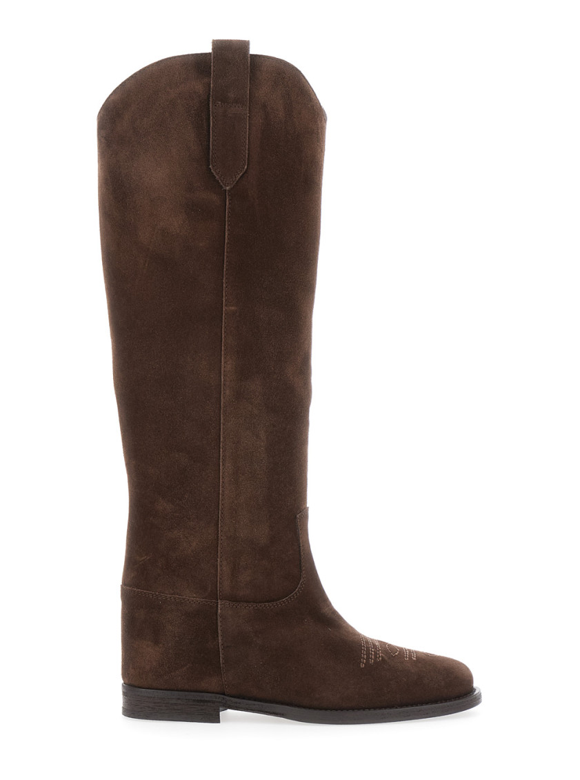 Via Roma 15 Brown Pointed Boots