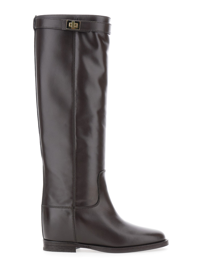 Via Roma 15 Brown Leather Boots