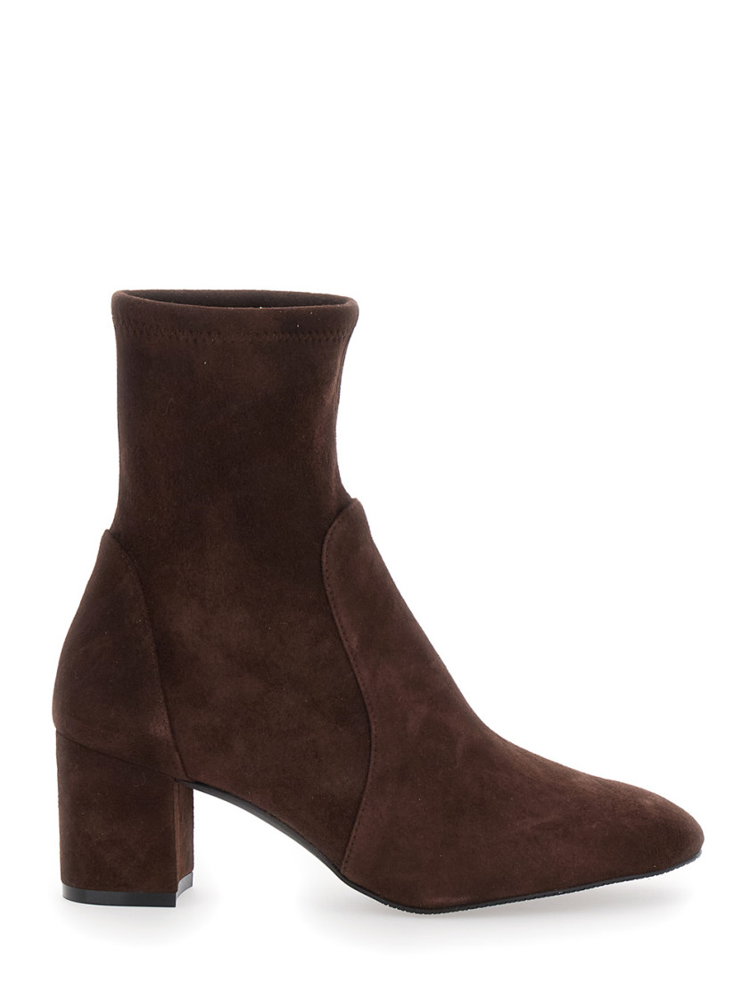 Stuart Weitzman Brown Suede Ankle Boots In Brown