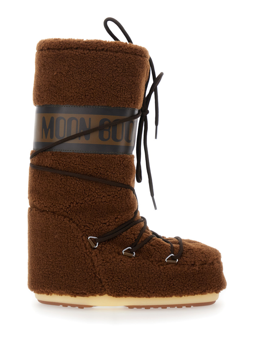 Moon Boot Brown Icon Logo Boots