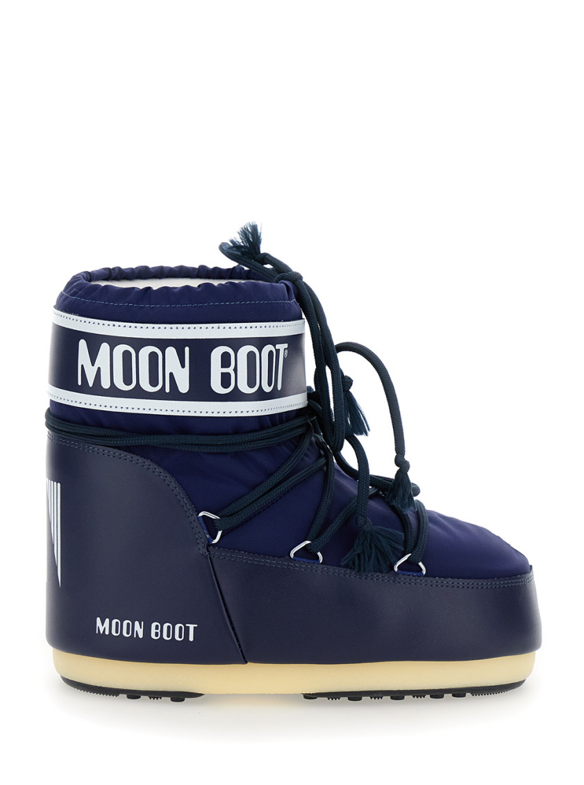 Moon Boot Navy Blue Icon Logo Boots In Blue