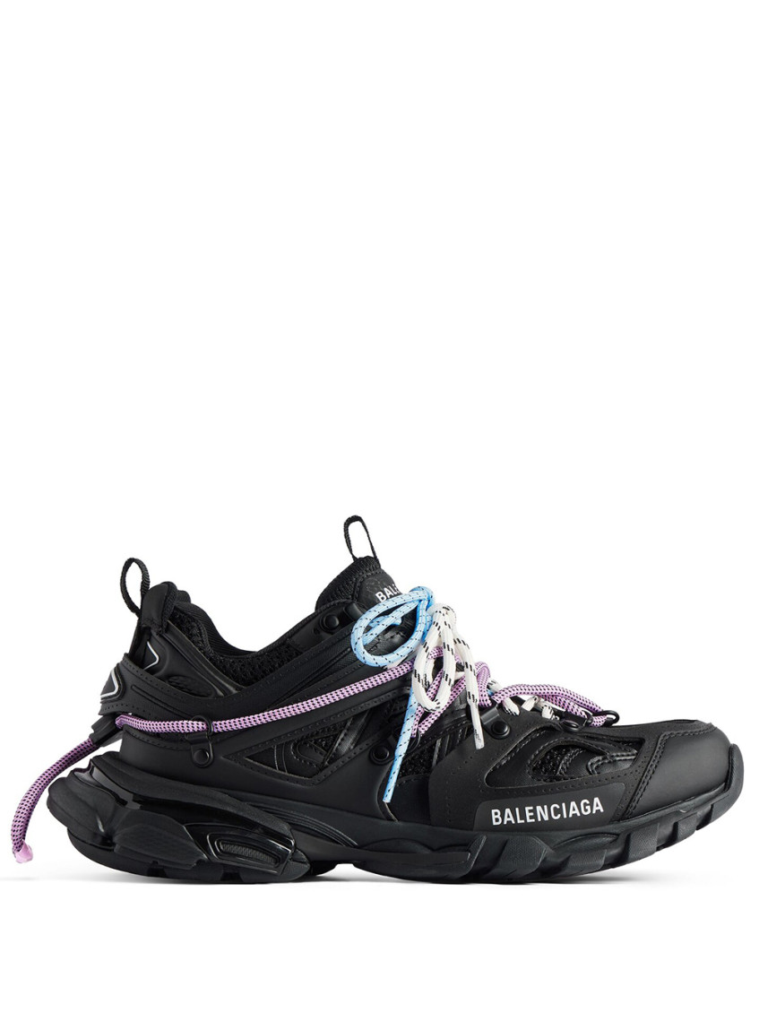 Balenciaga Trail Sneakers Multi-color Laces In Black