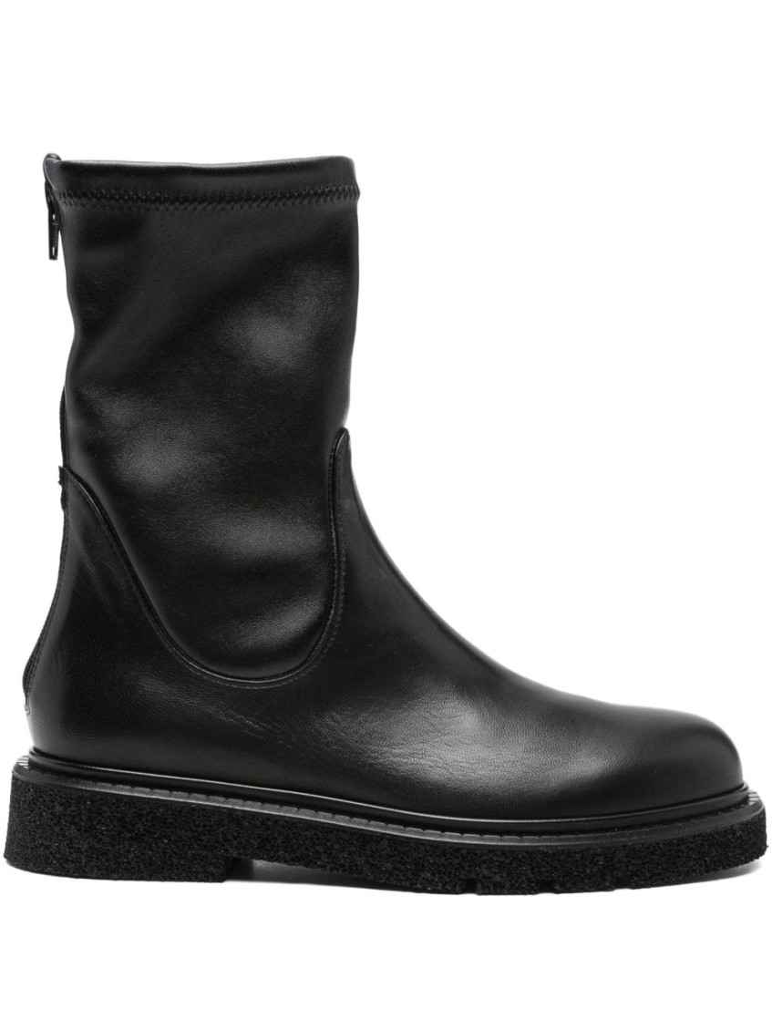 Guglielmo Rotta Black Leather Boots In Black