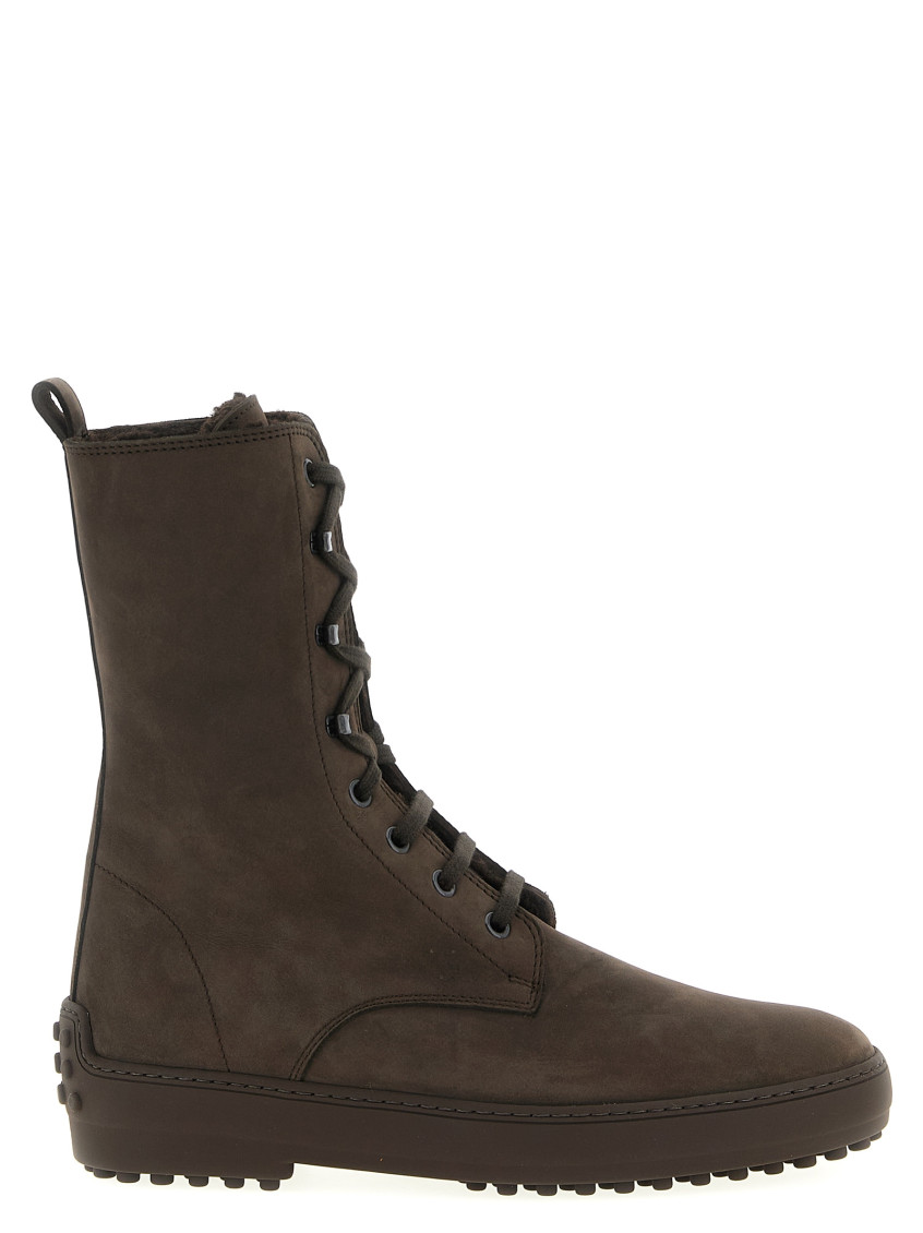 Tod's Ankle Boots High-top Silhouette In Brown