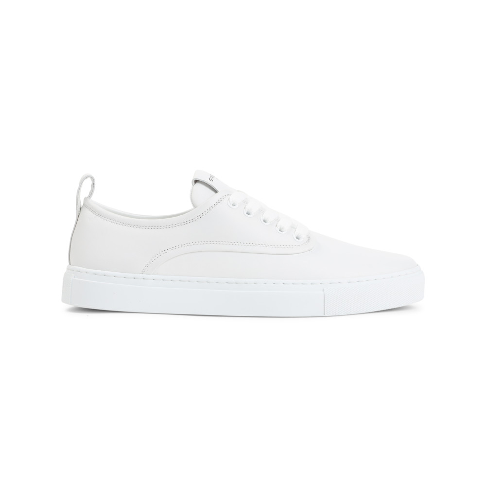 Givenchy White Lace Up Sneakers In White