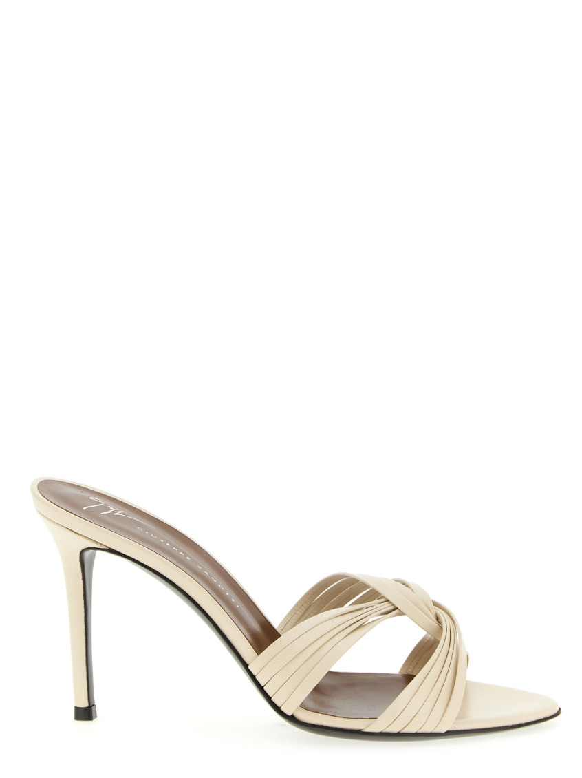 Giuseppe Zanotti White Open Toe Heels