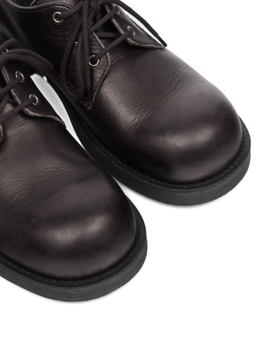 MM6 Maison Margiela Black Leather Lace Up Shoes for Men Online USA