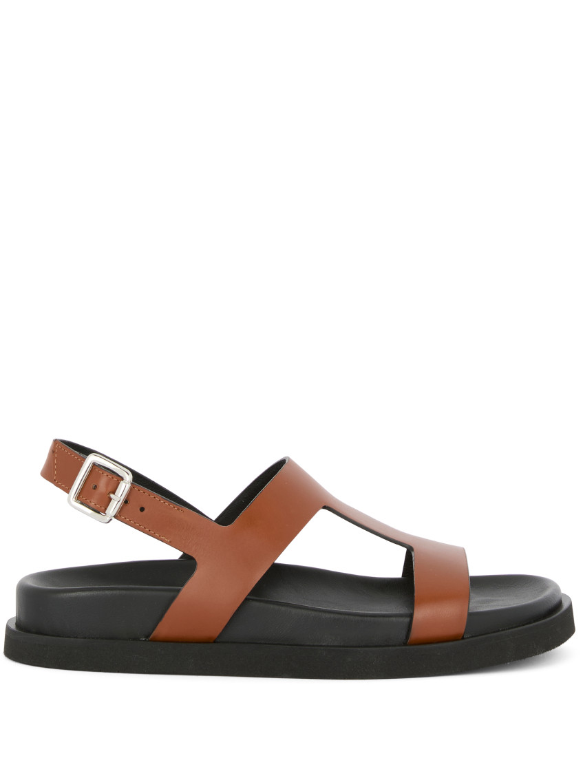 Guglielmo Rotta Balck Calf Leather Sandals