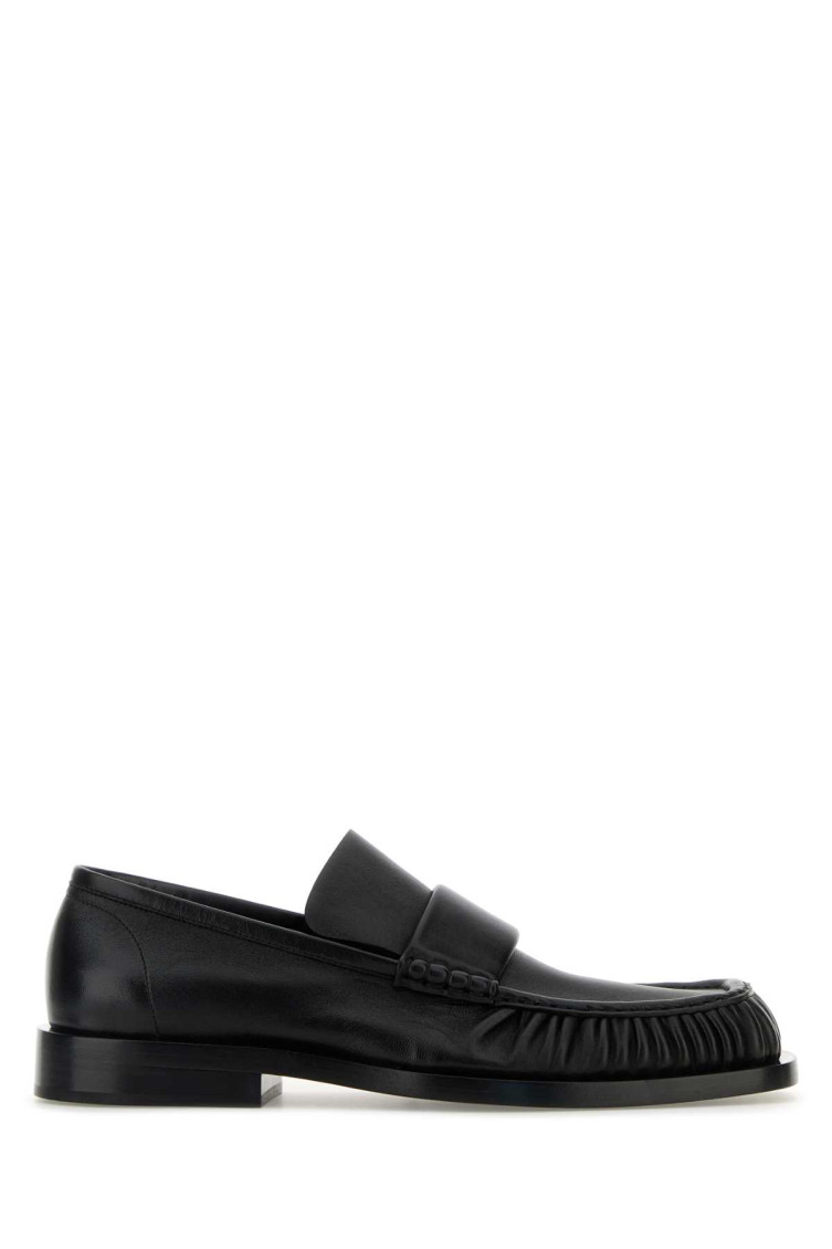Jil Sander Leather Loafers In Black