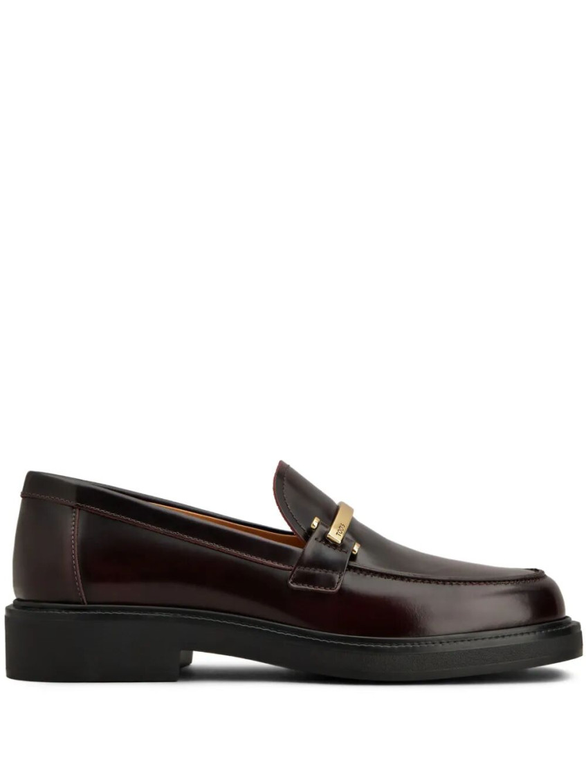 Tod's Brown Loafers With Logo Plaque