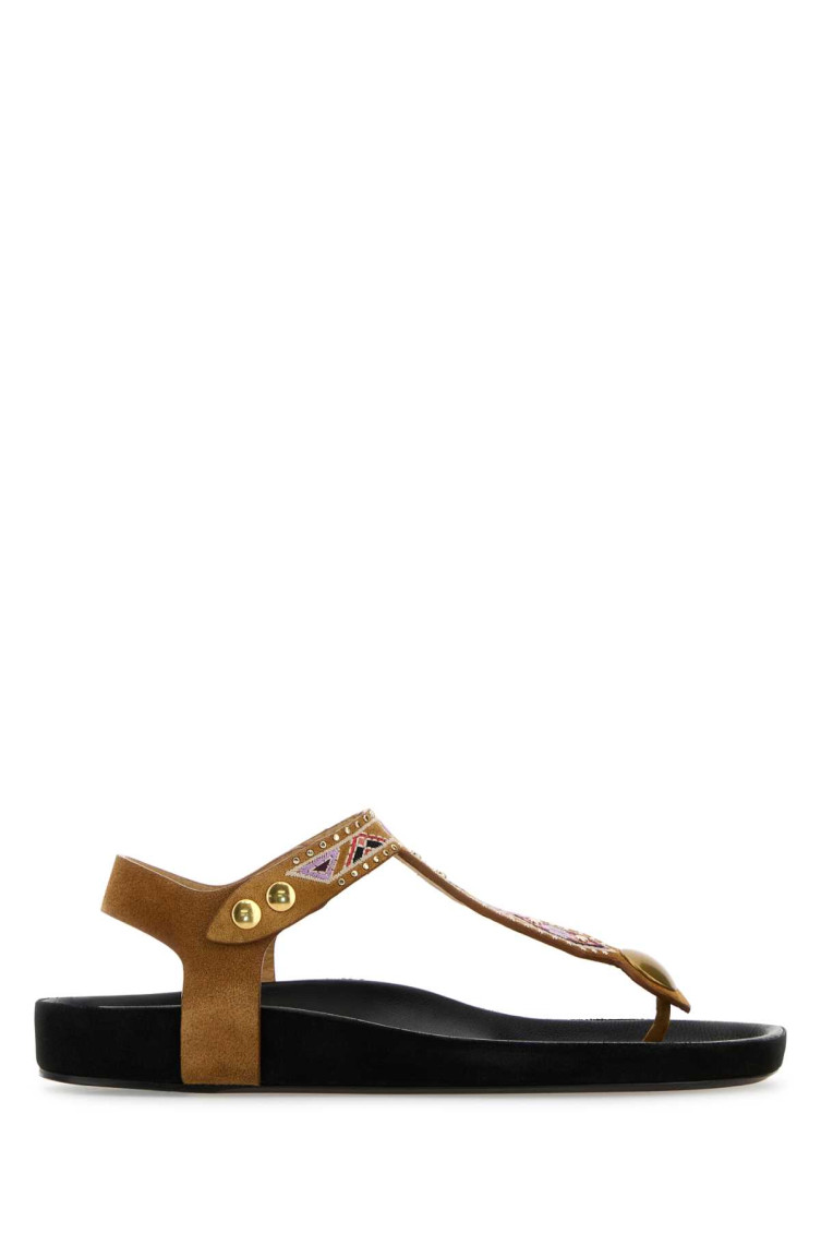 Isabel Marant Brown Suede Sandals In Brown