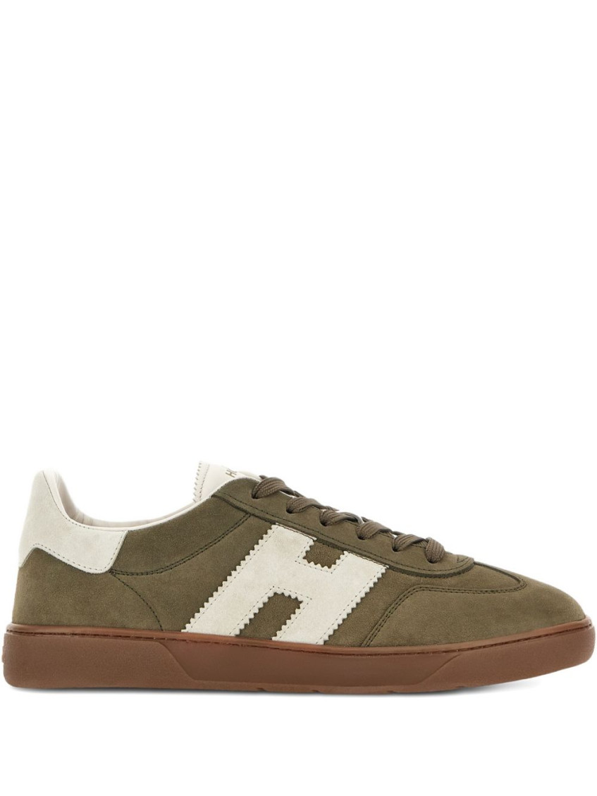 Hogan Round Toe Suede Low Top Sneakers