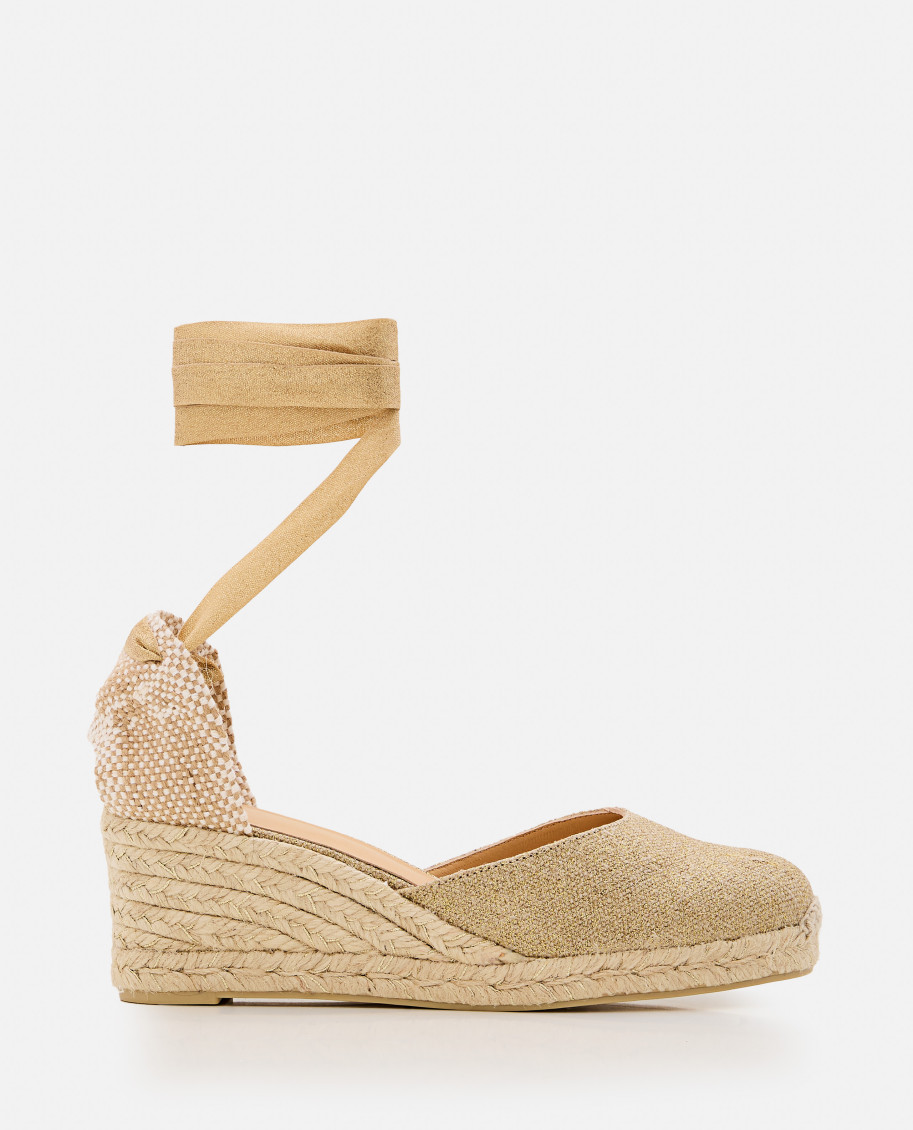 Castaã±er Beige Carnia Wedges In Neutral