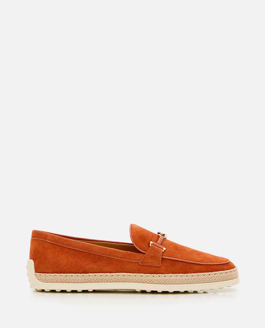 Tod's Gomma Espadrilles Aus Leder In Orange