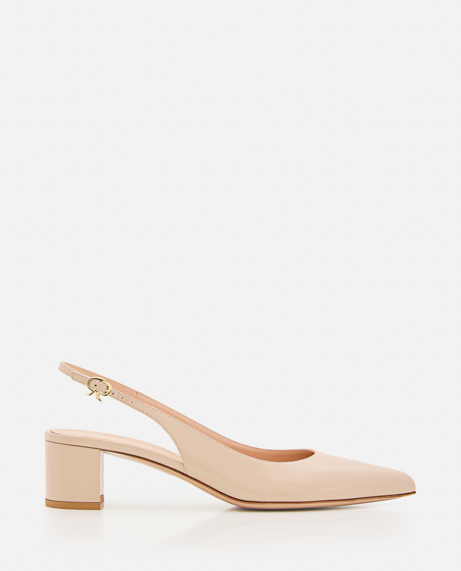 Gianvito Rossi Ladies Agathe Slingback Leather Pumps In Beige