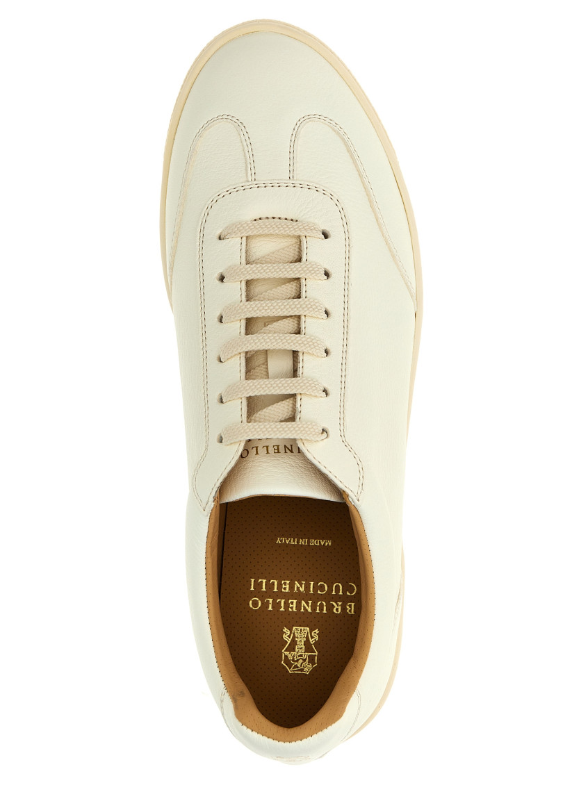 【関税＆送料込み】Brunello Cucinelli Leather Sneakers Brunello Cucinelli White Leather Sneakers for Men Online USA