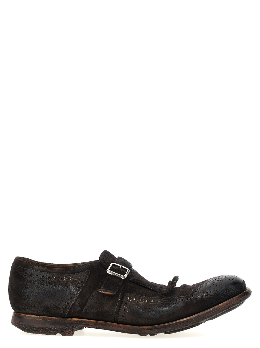 Church's Buckle Detailed Round Toe Loafers In Dark Brown