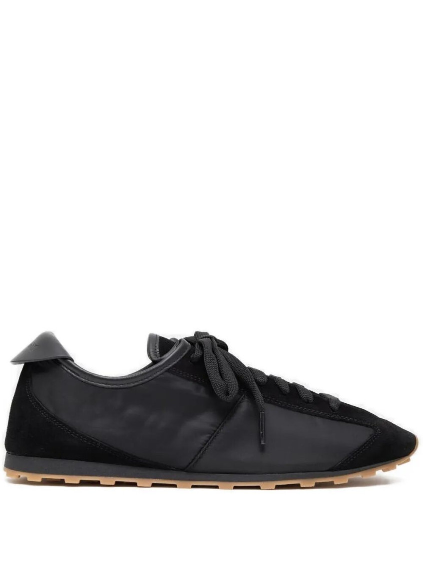 Jacquemus Le Tennis Sneakers In Hydro-treated Suede And Nylon Shoes In Black