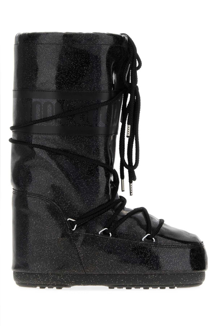 Moon Boot Black Rubber Icon Boots In Black