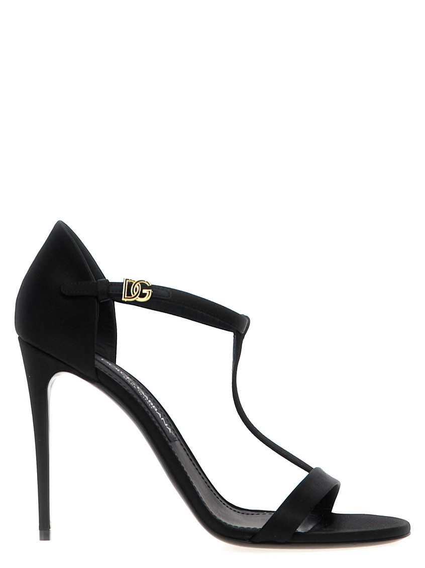 Dolce & Gabbana Woman Sandals Black Size 7.5 Textile Fibers In Black