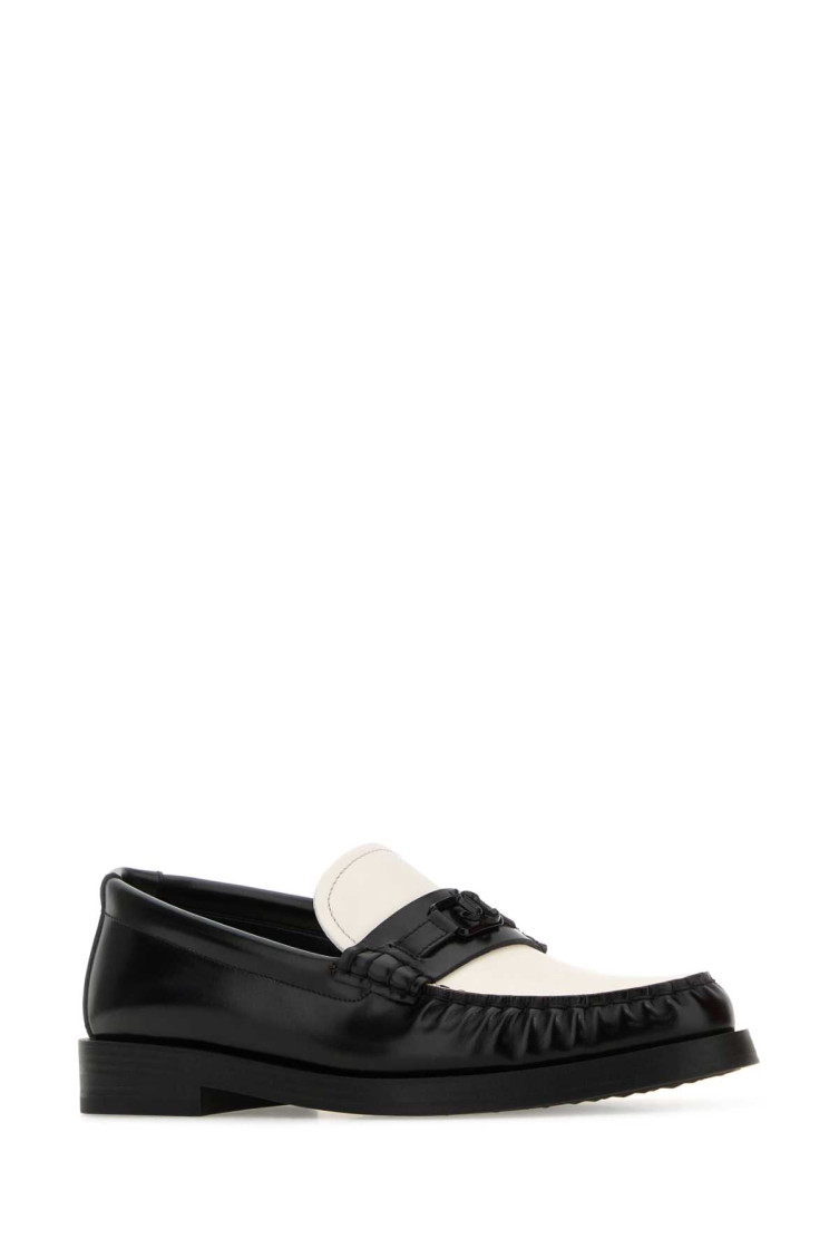 Jimmy Choo Black White Addie Loafers for Women Online USA at