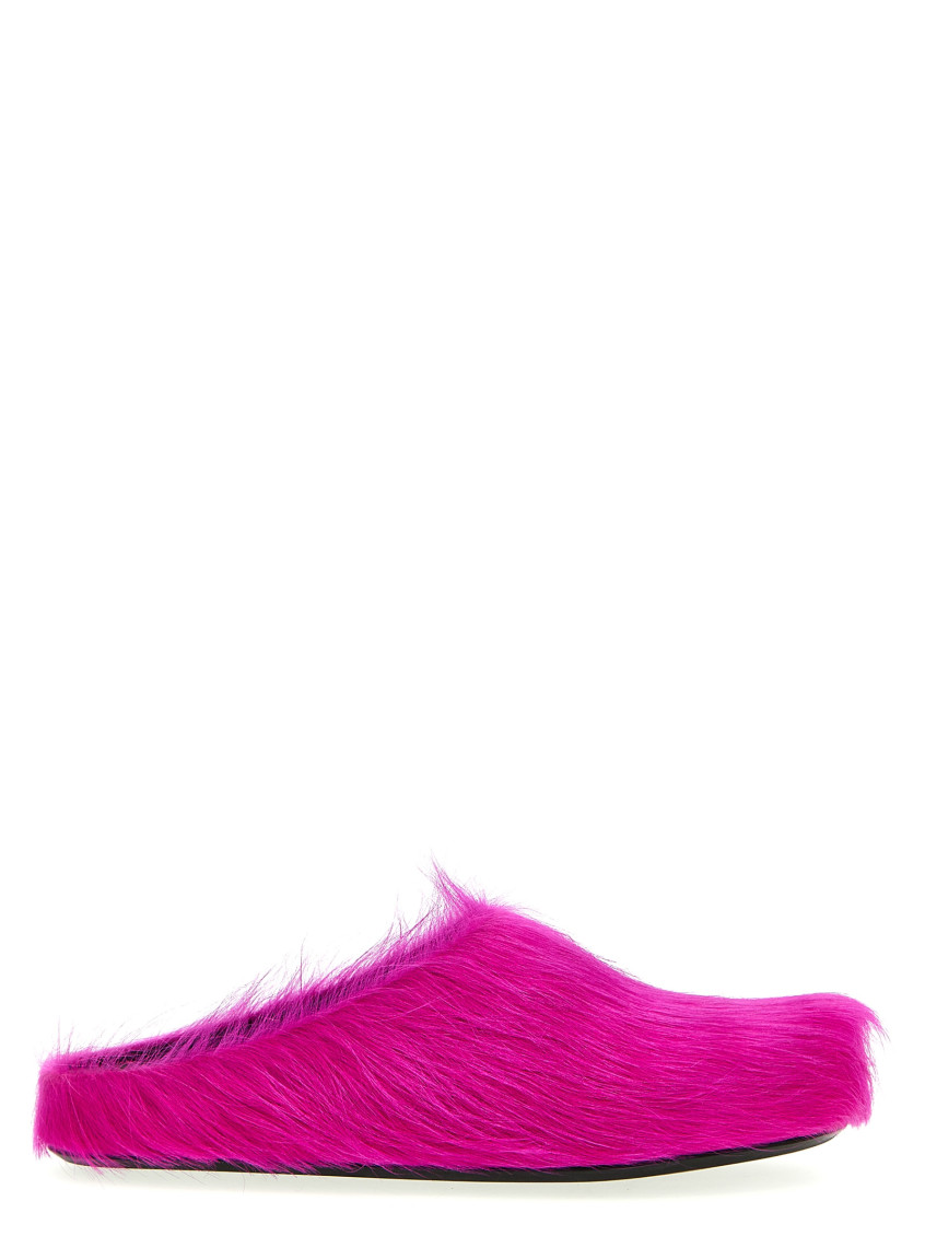 Marni Pink Fussbett Sabot Slip-on Loafers In Fuchsia