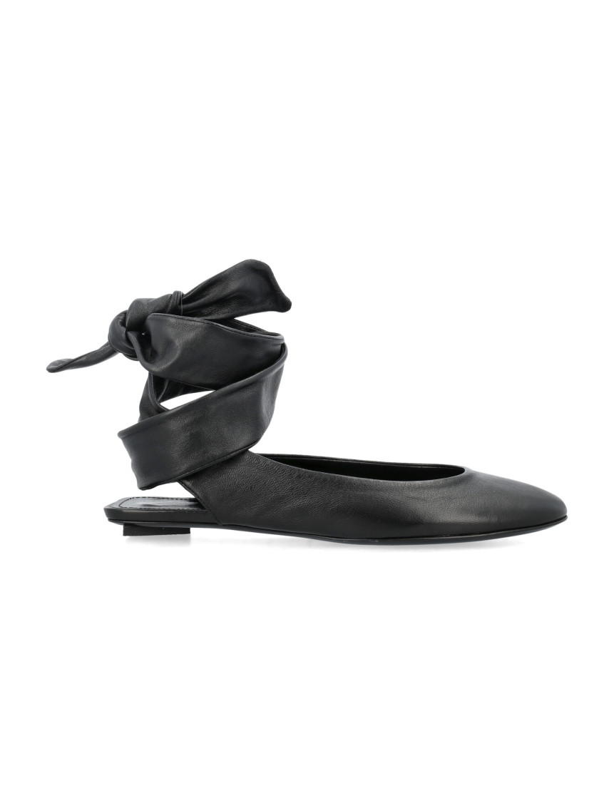 Shop Attico Black Cloe Ballet Flats