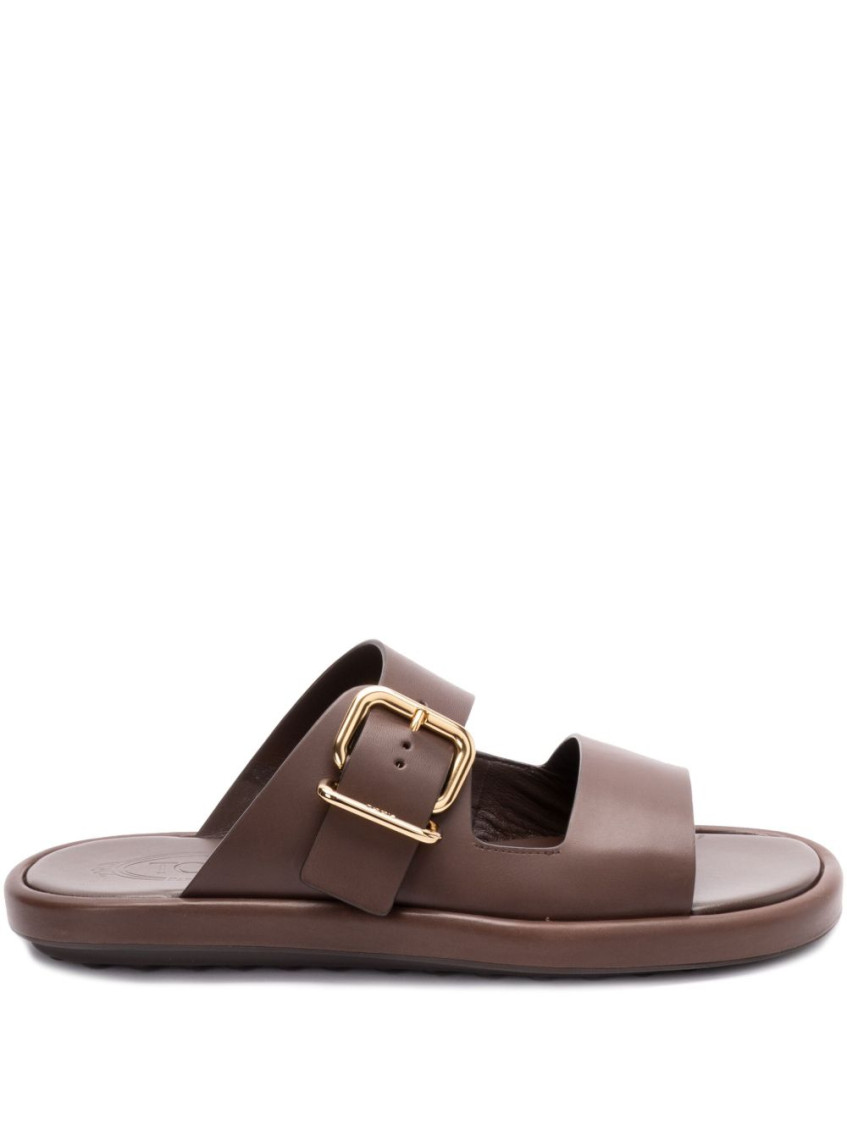 Tod's Brown Open Toe Sandals In Brown