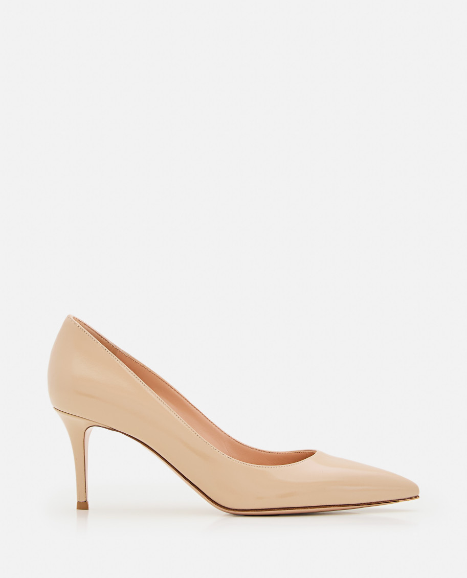 GIANVITO ROSSI BEIGE SLIP ON HEELS